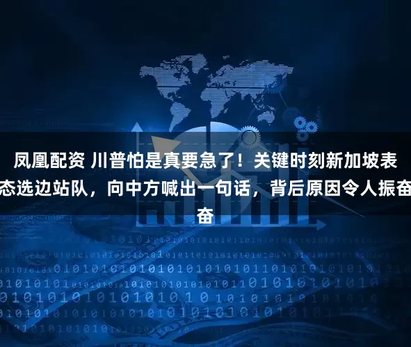 凤凰配资 川普怕是真要急了!关键时刻新加坡表态选边站队,向中方喊出一句话,背后原因令人振奋