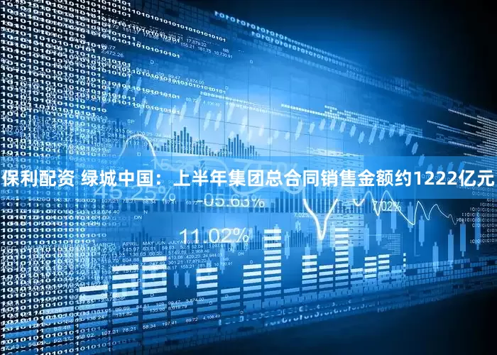 保利配资 绿城中国：上半年集团总合同销售金额约1222亿元