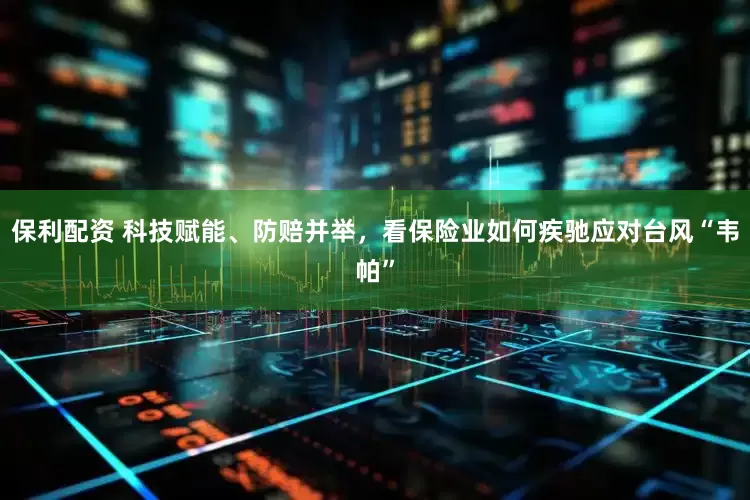 保利配资 科技赋能、防赔并举，看保险业如何疾驰应对台风“韦帕”